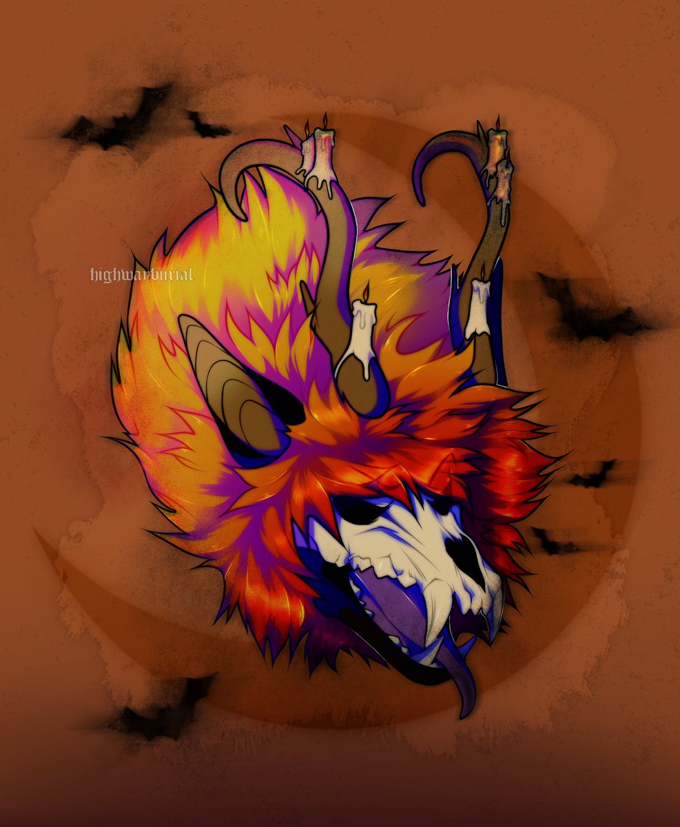 fleurbites's tweet photo. finished commission for @ZexionWolf !🦇🧡🖤
had fun with this one :D https://t.co/Uoi5k4oFIi