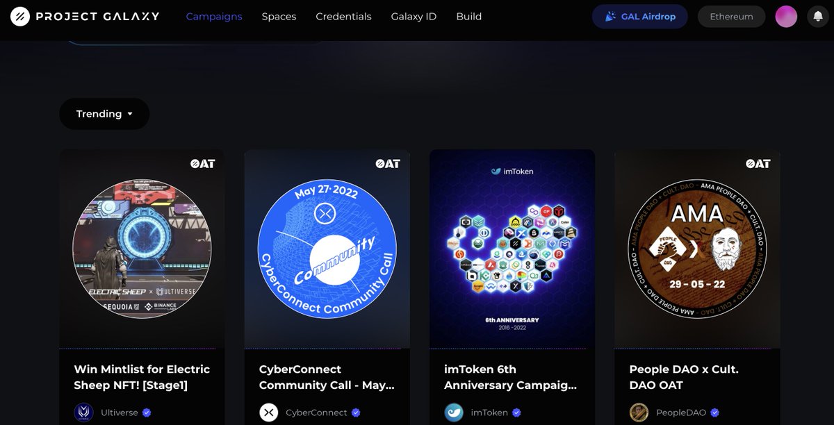 Ultiverse (@ultiversedao) on Twitter photo Our NFT campaign is trending on <a href="/ProjectGalaxyHQ/">Now Galxe (Previously Project Galaxy)</a>!
Only 3 days remaining so hurry over to the link below and complete the tasks for a chance to win a mintlist spot for Electric Sheep.
👉 galaxy.eco/Ultiverse/camp… Our NFT campaign is trending on <a href="/ProjectGalaxyHQ/">Now Galxe (Previously Project Galaxy)</a>!
Only 3 days remaining so hurry over to the link below and complete the tasks for a chance to win a mintlist spot for Electric Sheep.
👉 galaxy.eco/Ultiverse/camp…