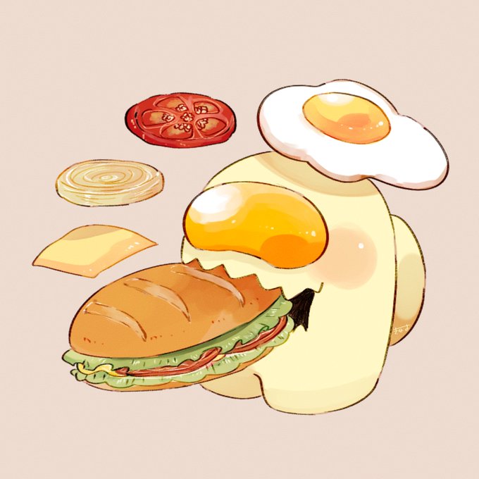 「egg (food) sitting」 illustration images(Popular)