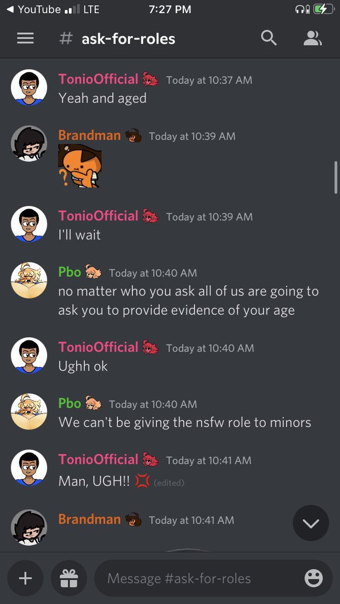 Meggy_Brawl72's tweet photo. @LT_OfficialArt @mania_hope Says the one that has VERY bad grammar AND don’t know how to simply DM someone AND can’t even prove your age, therefore you must be a whiny kid https://t.co/qMkALsHB6U