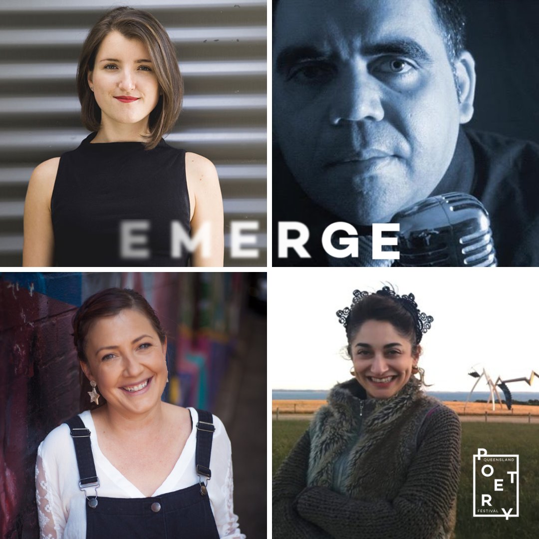 qldpoetry's tweet photo. Our #QPF2022 panel Teaching Poetry will premiere on Facebook live TONIGHT Tuesday 31 May at 7pm, featuring poets Ella Jeffery (@JefferyElla), Marjon Mossammaparast (@mmossammaparast), Angela Peita, Samuel Wagan Watson and host Kelli McGraw (@kmcg2375). https://t.co/mdVVM17z10 https://t.co/xWC5jdYskS
