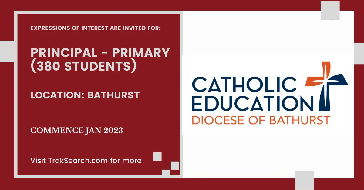 traksearch's tweet photo. The Assumption Catholic Primary School, Bathurst NSW seeks Principal – Primary (380 students). View details here: https://t.co/mGLGV6zazK https://t.co/bzcKoz2ZBe