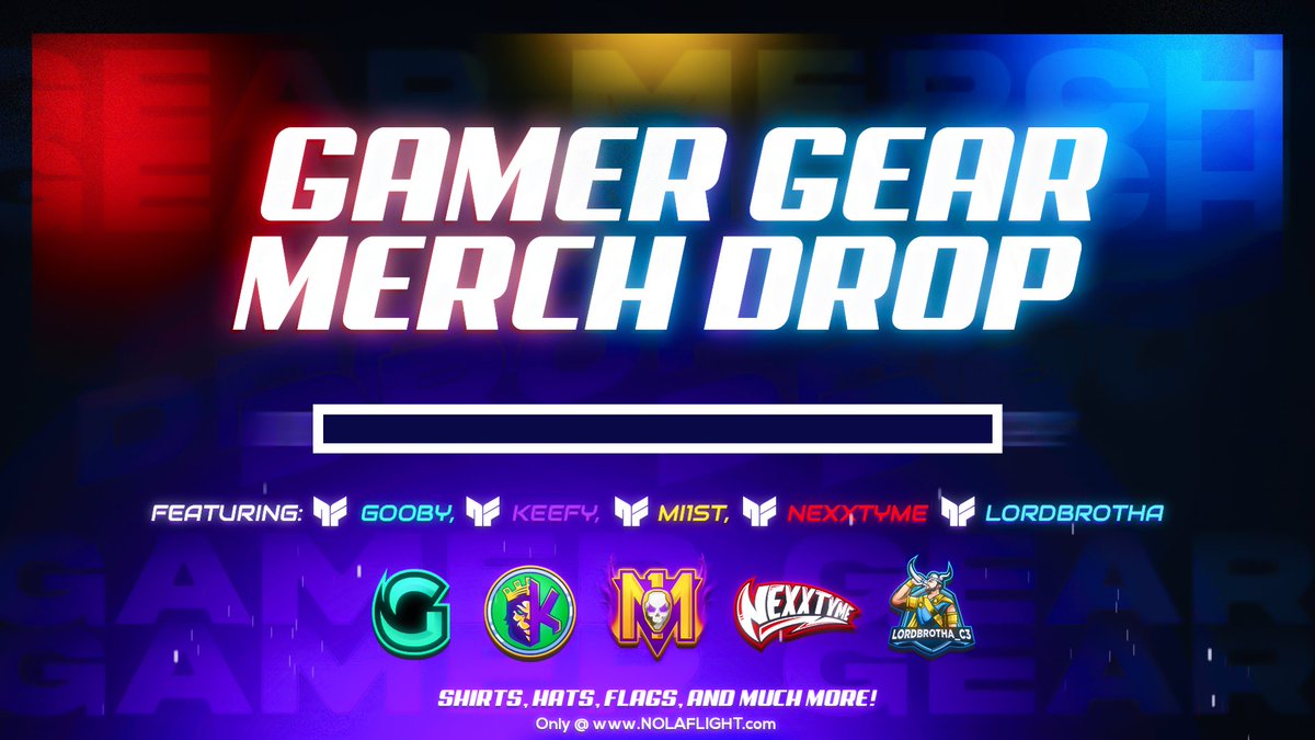 NolaFlightGG's tweet photo. Gamer With the Most Sales Over the Month of June WINS $100 CASH!

Use The Codes Below for a 10% Discount @ Checkout and to Support NF Gamers!

@GoobyNF = Gooby
@iKeefyTV = iKeefy
@Mi1stTheOG = Mi1st
@_NEXXTYME = NEXXTYME
@Chunter3_ = LordBrotha

ONLY @ https://t.co/UP5H7tWt5m https://t.co/lA1u7iun9v