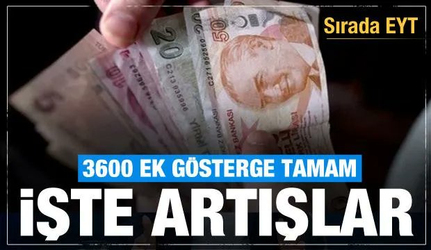 3600 ek gösterge tamam! İşte artışlar! Sırada EYT var bit.ly/3Gz6kIz