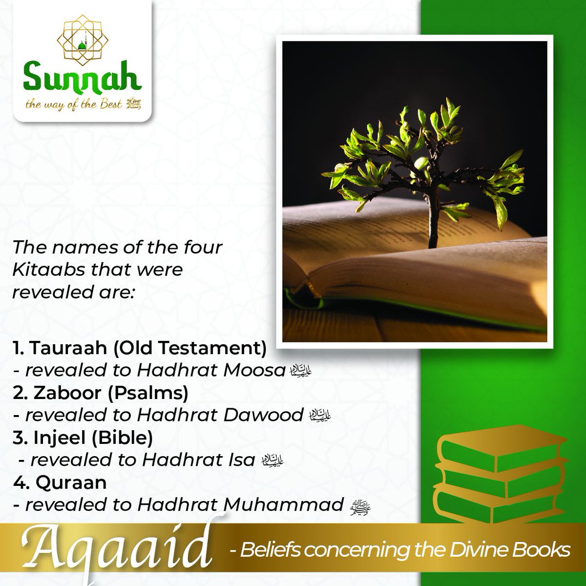 TheWayOfTheBest's tweet photo. #Aqaaid
The 4 #Kitaabs that were revealed https://t.co/xBJyzOFy8q