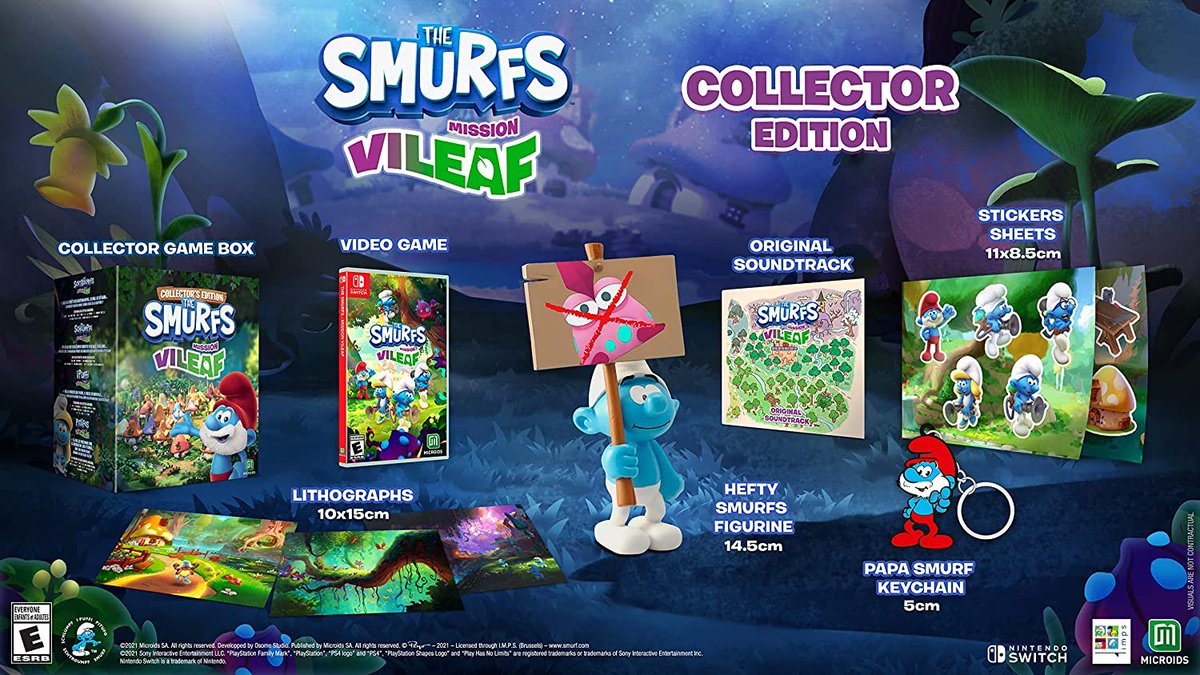 Wario64's tweet photo. The Smurfs: Mission Vileaf - Collector's Edition (Switch) is $41.90 on Amazon https://t.co/PRPde6nKcU #ad https://t.co/TP54tR0nBh
