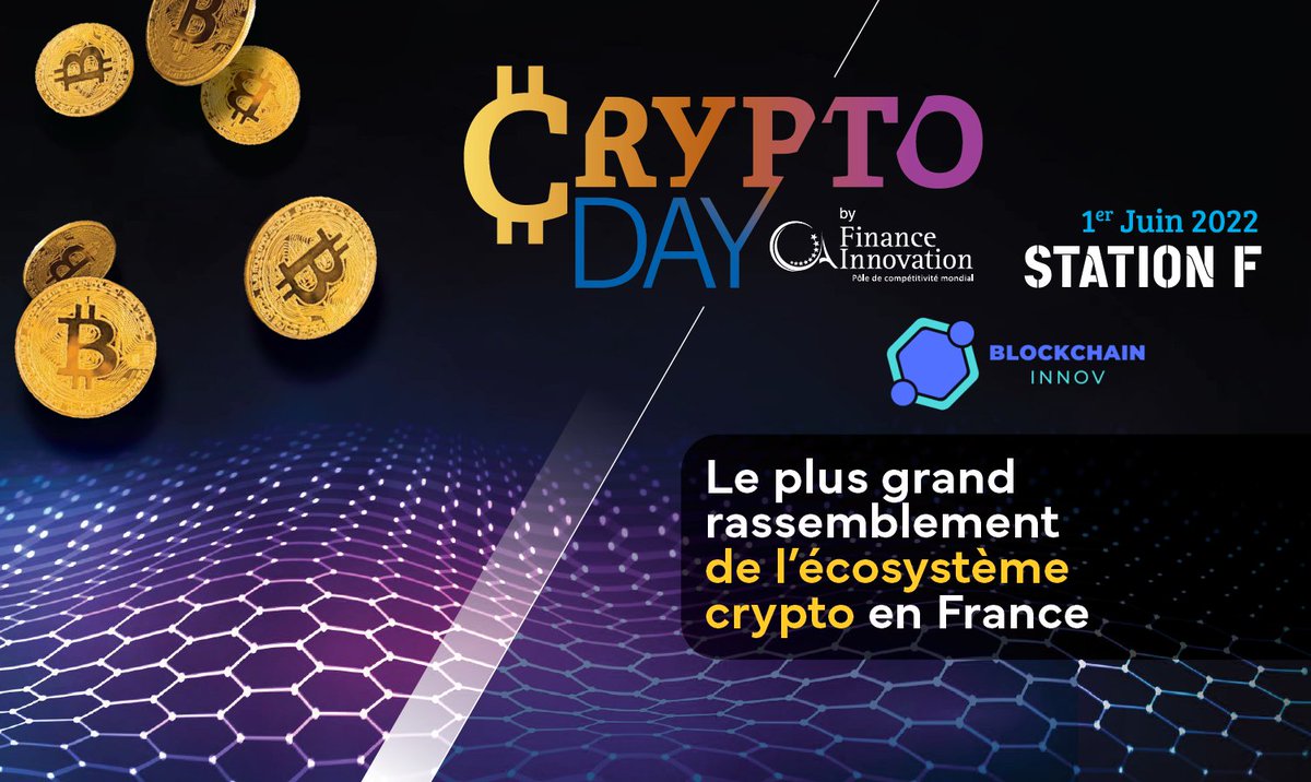 📣 #BlockchainInnov est fier d'être partenaire du #CryptoDay, le plus grand rassemblement de l'écosystème #crypto en France qui se tiendra le 1er juin à @joinStationF
👉 
blockchaininnov.com/2022/05/Blockc…

#Blockchain #FinTech #Cryptoactifs #Tokenisation #Tokens #NFT #Web3 #Metavers