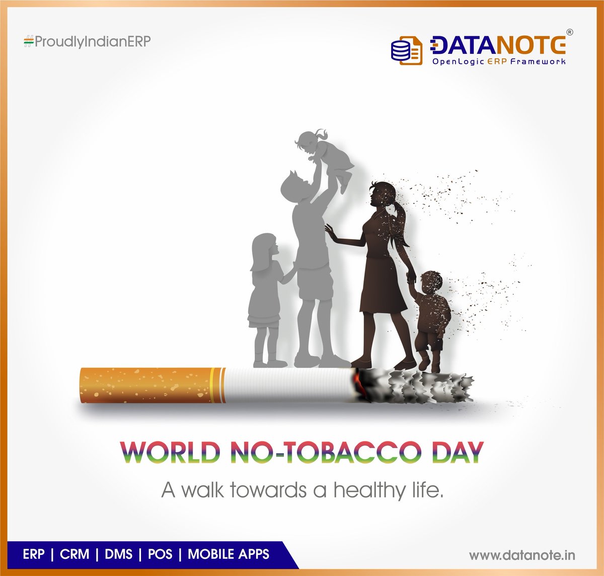 datanoteerp's tweet photo. A walk towards a healthy life. โค๏ธ ๐๐จ๐ซ๐ฅ๐ ๐๐จ-๐๐จ๐๐๐๐๐จ ๐๐๐ฒ!! #DataNote
.
.
.
#worldnotobaccoday #saynotosmoking #nosmoking #quitsmoking #notobacco #SafalInfosoftIndia #ProudlyIndianERP #NextGenerationErpFramework #NextGenErp #ERPforfactoryowners https://t.co/WCGmxWv2SK