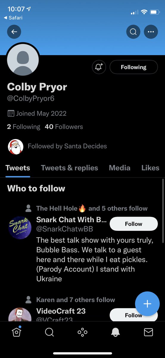 pythonbarney's tweet photo. @SantaDecides followed him put Redman on the naughty list https://t.co/HathyGIqAh