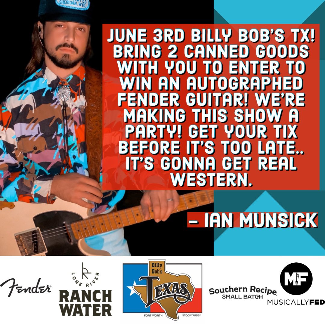 IanMunsick's tweet photo. So pumped for @BillyBobsTexas THIS FRIDAY https://t.co/QWWPf7gx9t