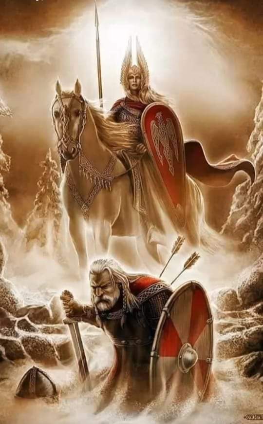 SeidrRune's tweet photo. #freya #valfreya #valkyrie #horse #shield #spear #odin #woden #oden #arrows #sword #norsemythology https://t.co/UKLLsfRd6S