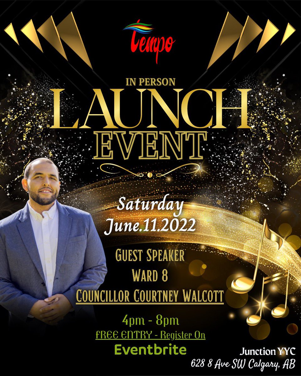 tempoyyc's tweet photo. Join us on June 11th for our in person launch event 
Hosted by @CaraFullerton 
with guest speaker Ward 8 Councillor Courtney Walcott 

With Live steel pan performances, guest speakers, costume display 
dj and food available for sale and much more 
Freetix
https://t.co/lNnQuS0cJ8 https://t.co/Rt4CRxi7oq