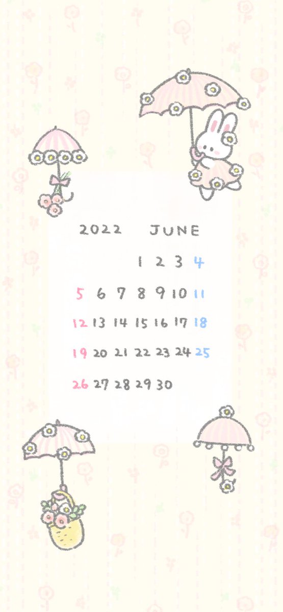 来月のカレンダーです🌼