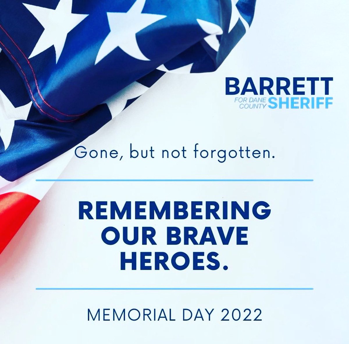 Today we honor and remember those who made the ultimate sacrifce for everyone in this country. Thank you.