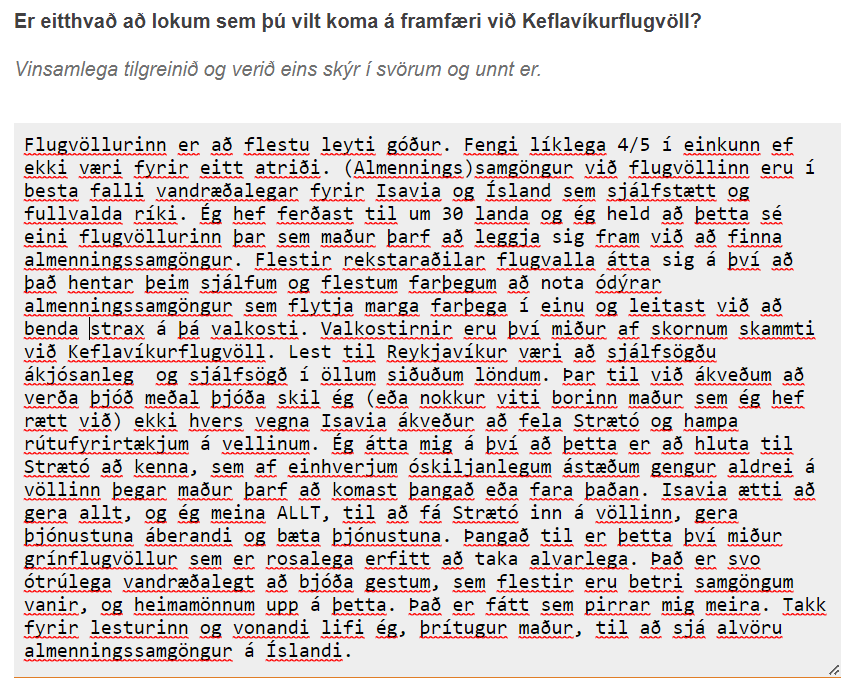 Ég vissi ekki að Gallup könnun gæti gert svona mikið fyrir mig. Þungu fargi af mér létt. Líður eins og ég hafi verið að koma úr nuddi, hugleiðslu, gufubaði, heitum potti og erfiðum sálfræðitíma.