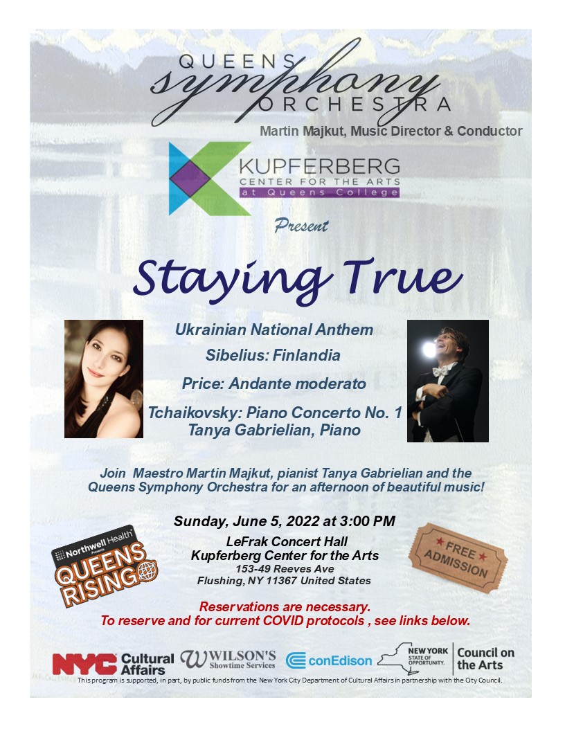 STAYING TRUE - FREE CONCERT SUNDAY JUNE 5 - mailchi.mp/queenssymphony…