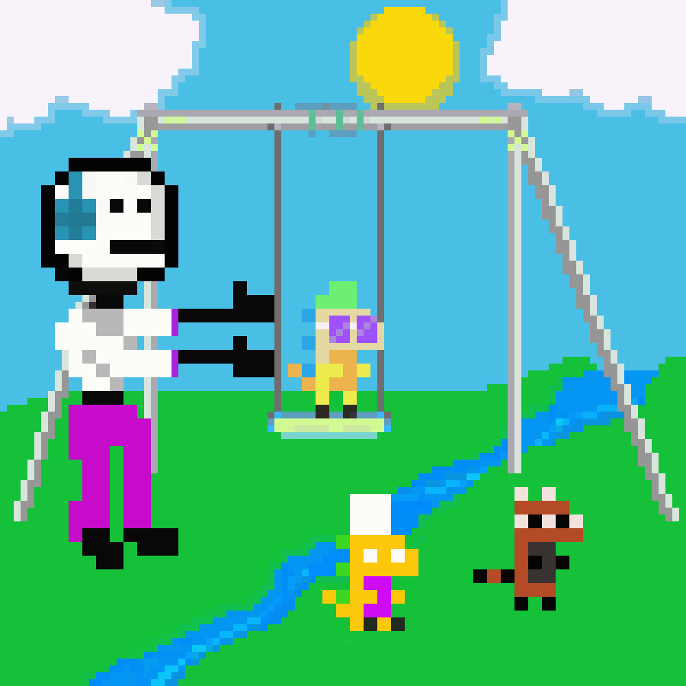 What_mfer's tweet photo. for my like-minded #cc0 friend, @tinyzoonft @petrich0r_pink feat. red panda. If anyone would like to see their fav pixel cc0 #nft, pass it over! Always love to coolab!
#rawr #tinydinonft #tinydinos #mfers push me, #rawrswings playground
RT if you like. https://t.co/wdxLZ6v2WD
