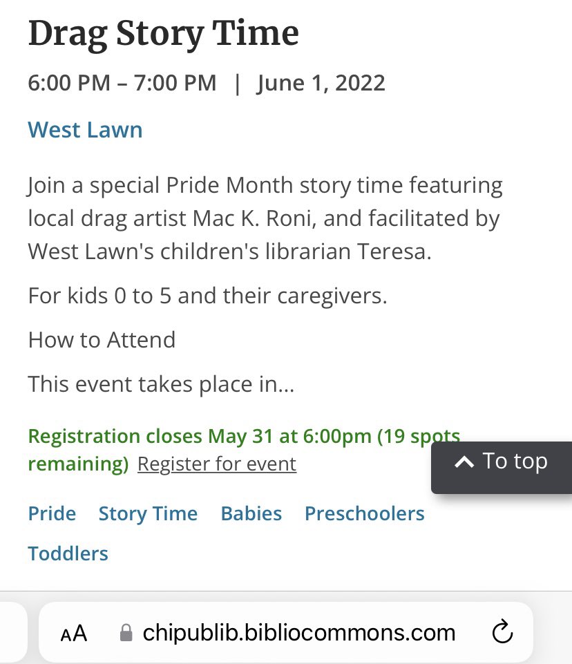 Libraries in Cambridge, MA, Chicago, Amesbury, MA, and Davenport, IA are all holding drag queen events for kids. These libraries are all publicly funded.