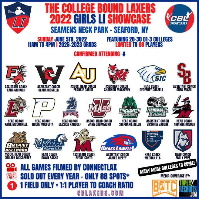 toplaxrecruits's tweet photo. Last Chance to register for the 2022 @CBLaxers Girls #LIShowcase on June 5 in Seaford, Long Island - https://t.co/PZrwLQyH0L https://t.co/1MVQRFF7fE