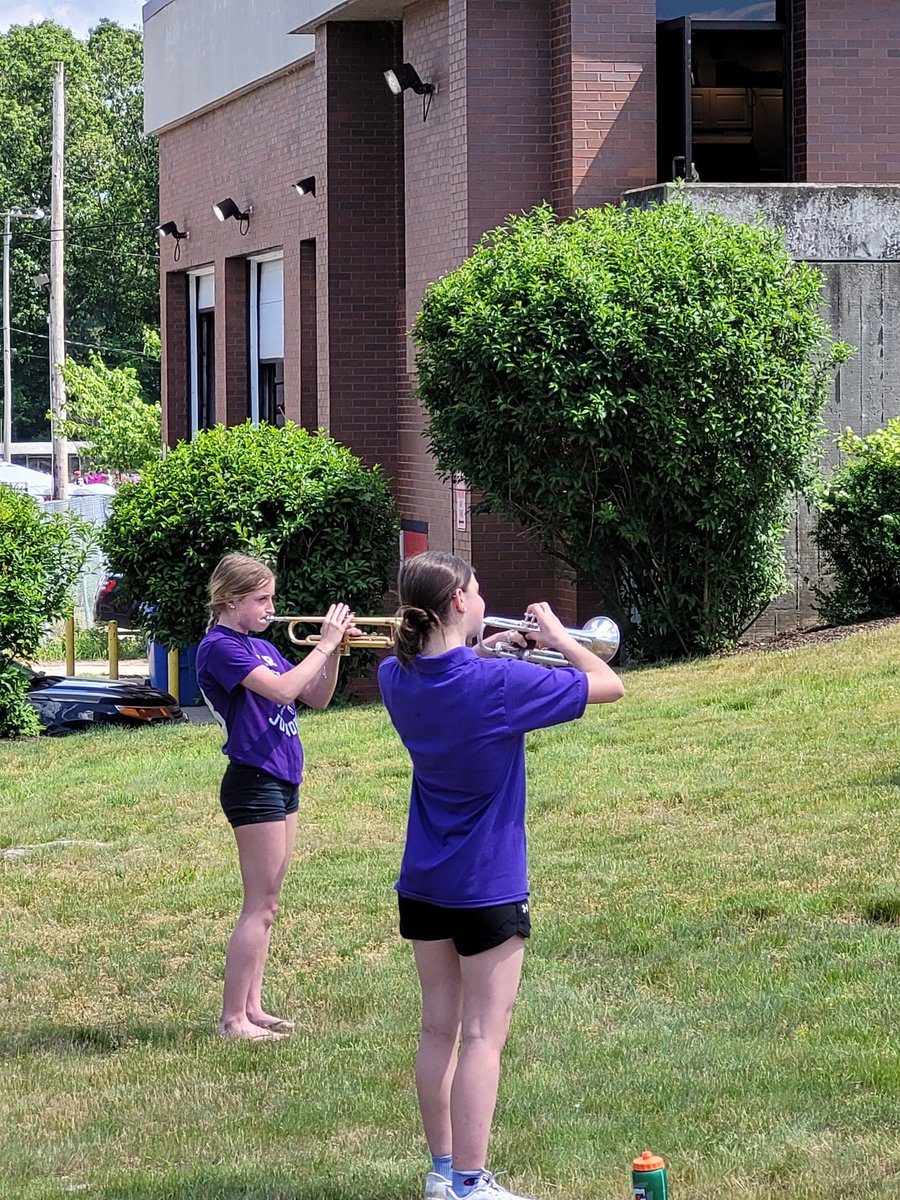 BMRbands's tweet photo. Members of the BMR Music Dept. taking part in Blackstone's Memorial day Celebration: taps played by Tori Gervais and Emilee Baima, and the National Anthem sung by Rory Hagerty. https://t.co/Cpkmk9B7AZ