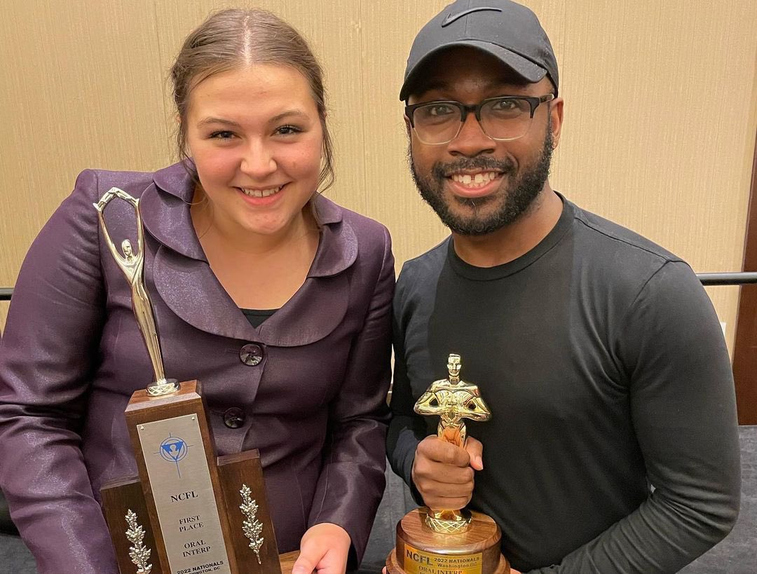 AVHSforensics's tweet photo. Lucy Standafer was the Champion of the National Catholic Forensic League Grand National Tournament in Oral Interpretation!!! https://t.co/BOND4kgC9j