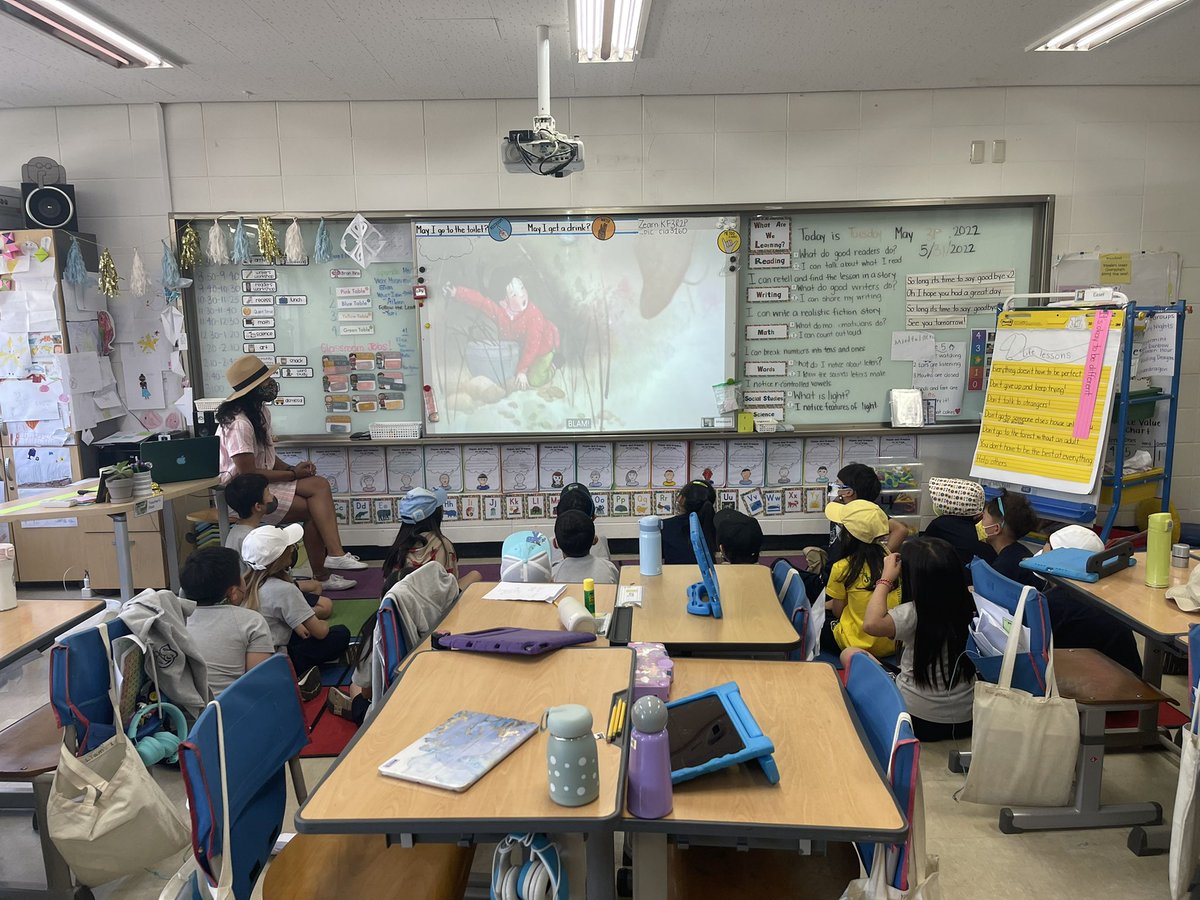JkintanJohn's tweet photo. What a fantastic Reading 📖 workshop lesson @mrsperry_edu! Starting by reading aloud Lotus &amp; Feather 🪶 and reviewing the #SWBST method for students to find out the story’s life lesson; then assigning students a @Seesaw activity . Thanks for letting me sit in. https://t.co/vaEkvDQicr