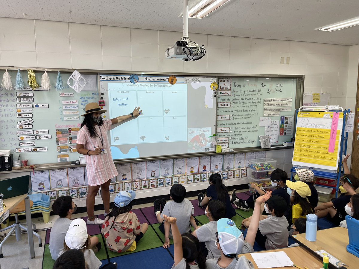 JkintanJohn's tweet photo. What a fantastic Reading 📖 workshop lesson @mrsperry_edu! Starting by reading aloud Lotus &amp; Feather 🪶 and reviewing the #SWBST method for students to find out the story’s life lesson; then assigning students a @Seesaw activity . Thanks for letting me sit in. https://t.co/vaEkvDQicr
