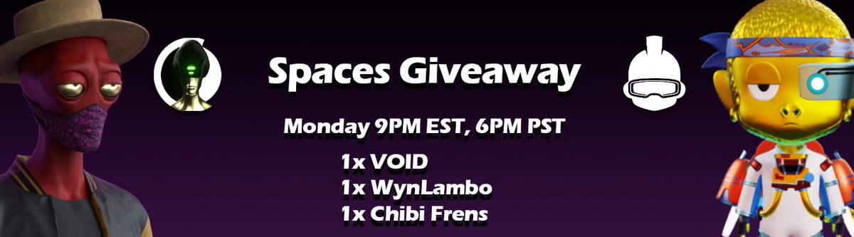EricaIsCoded's tweet photo. We are live! 2 of the only #ETH projects fully rigged and #Metaverse ready with FBX files!
And you can win one 👀 

1 x Free Void NFT 🎁 
1 x Free WynLambo nft 🎁
1 x ChibiFren 🎁

❤️like, retweet, follow @ChibiLabs &amp; @ImmaDegen 
Must be in space to win!

 https://t.co/QTIXt6RCPj https://t.co/C5Hg0cQ3sI