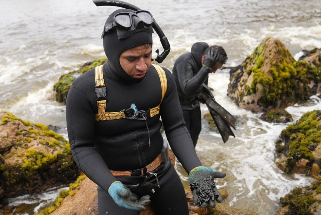Oceana_Peru's tweet photo. Más de cuatro meses después del derrame, #RepsolPerú solo ha entregado una compensación de S/ 3,000 a una parte de los pescadores afectados. Es el Estado el que debe garantizar que se indemnice justamente a los afectados. https://t.co/OeIeroFcmx