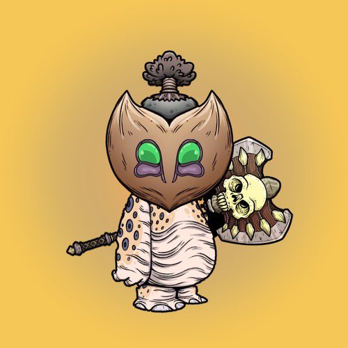 This Koda w/weapon worth 35 ETH will be the grand prize upon reaching our mint goal tomorrow! (Only applies