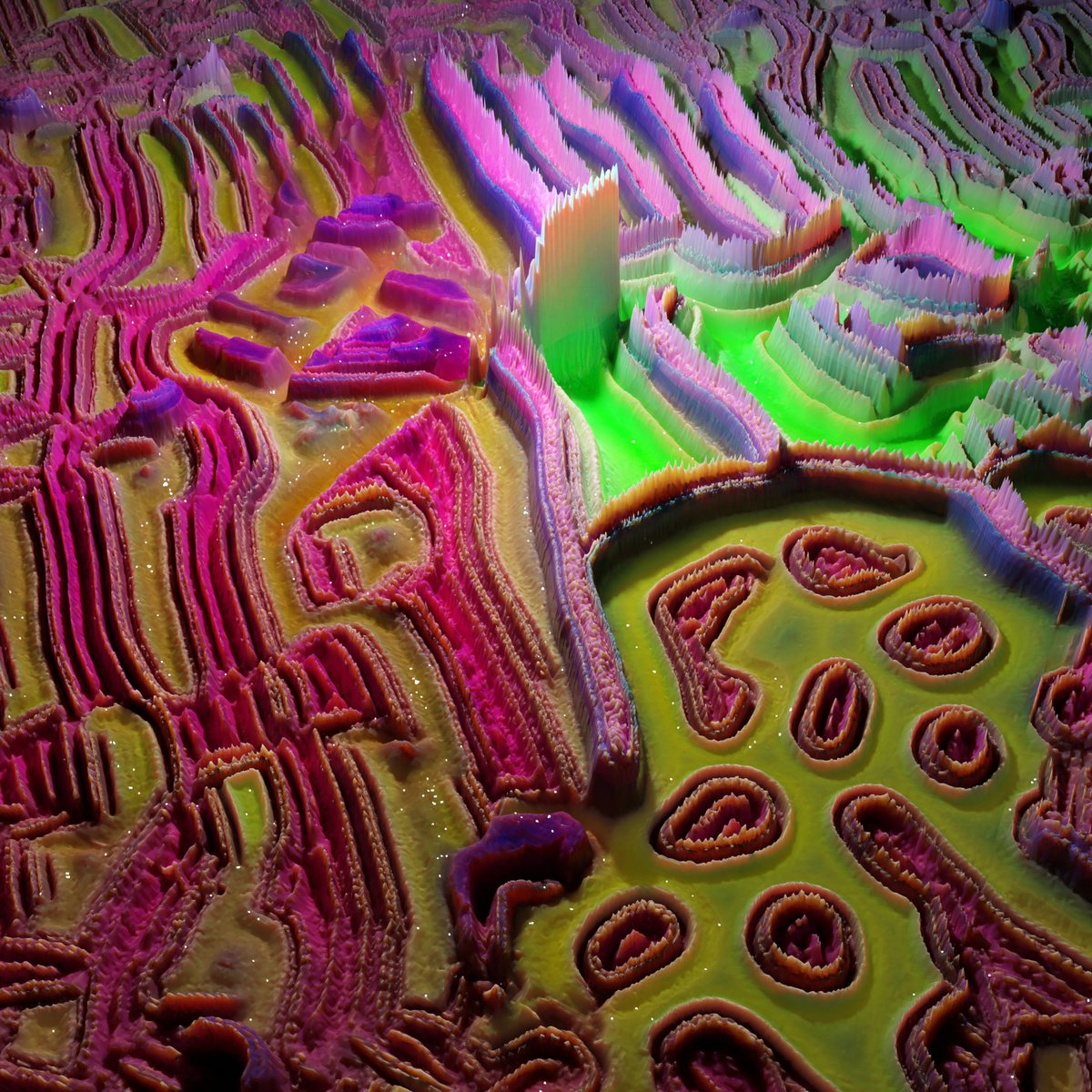 ShawnChiki's tweet photo. @gornajurjarjar its my @2pt0_Organics #contentawarefeedback glitch art represented as a 3D landscape. heres anotha https://t.co/0zlxRKWCsc