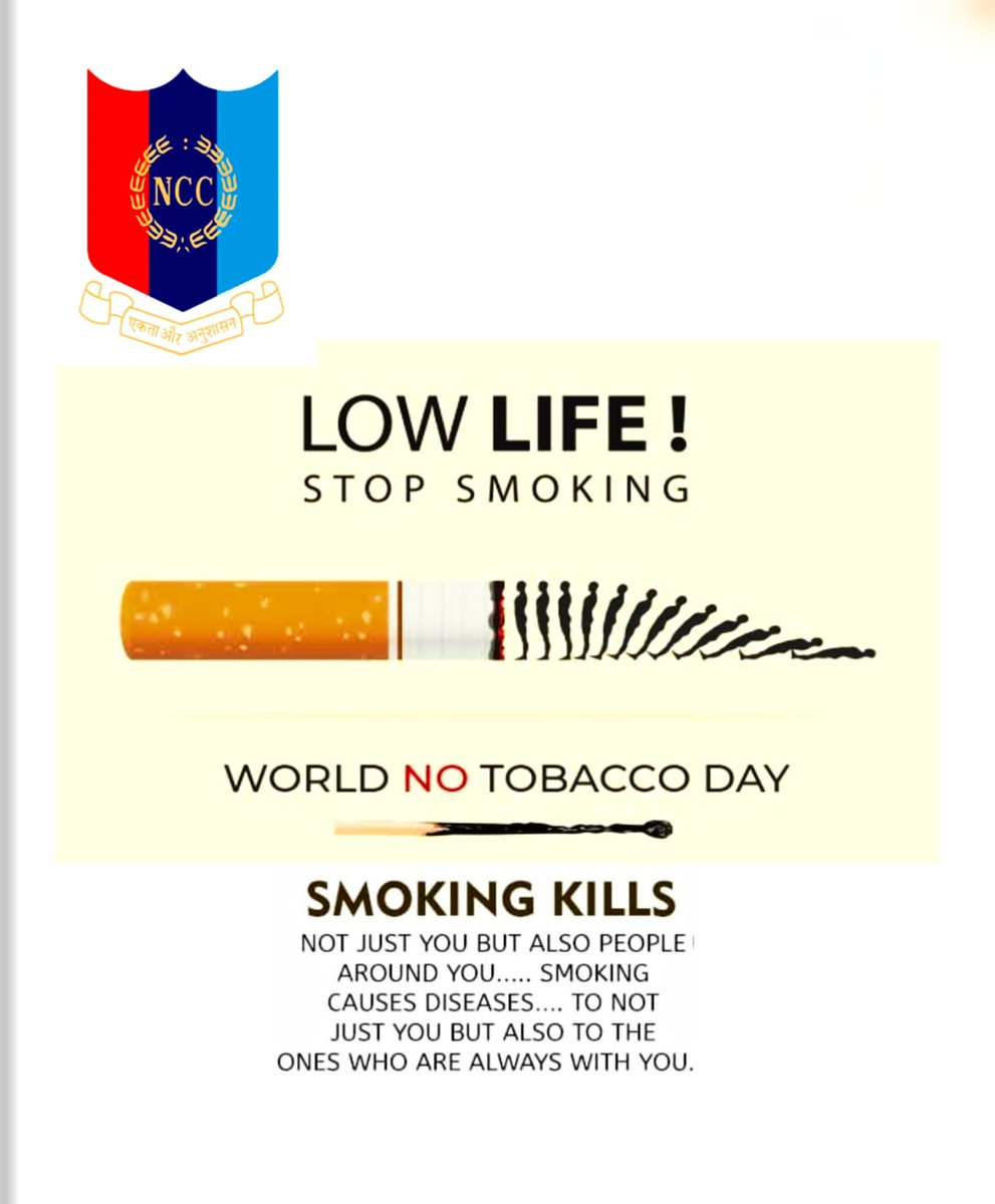 GopikaPS6's tweet photo. World Anti Tobacco day
********************************

#DGNC2022 
#DGNCC
#32keralabn
#NASC
#NCC
National Cadet Corps
(Nehru arts and science college,Kanhangad )
@KER_LAK_DTE https://t.co/i4TCobIeai