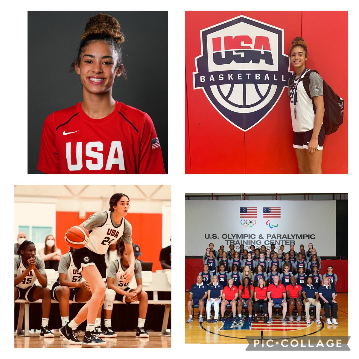 So thankful to @usabjnt for this amazing opportunity! Honored to wear my USA jersey while competing against the best of the best every day! Good luck to the remaining finalists and GO USA! 🇺🇸🏀 #u17trials