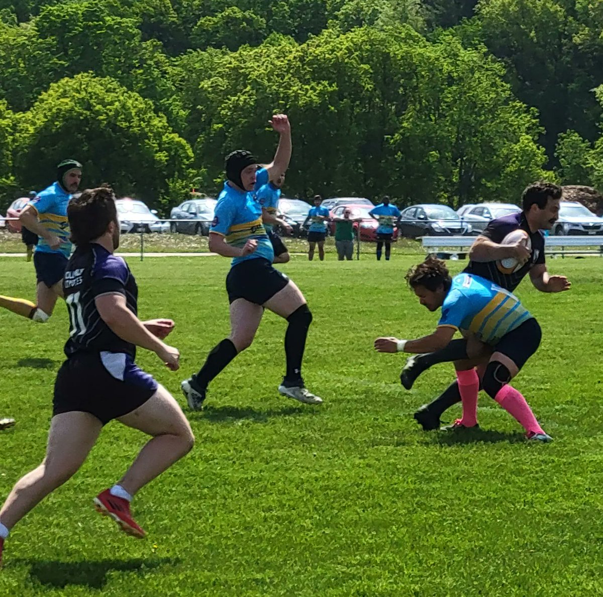 BadgerKings10's tweet photo. It was a great day of rugby in Cottage Grove Saturday. Hosts @madisonminotaur deserves kudos as they ran a smooth tourney all day w/ great food &amp; commeradere. Thank you for putting on a great Saturday of rugby 🤍🧡 to wrap up spring ball. More #MadtownScrumdown coverage coming... https://t.co/yorBCcBpom
