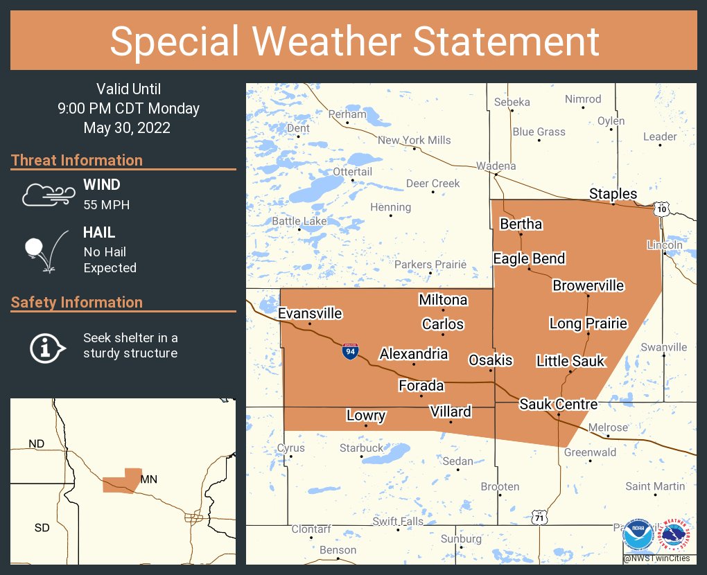NWS Twin Cities on Twitter "A special weather statement has been