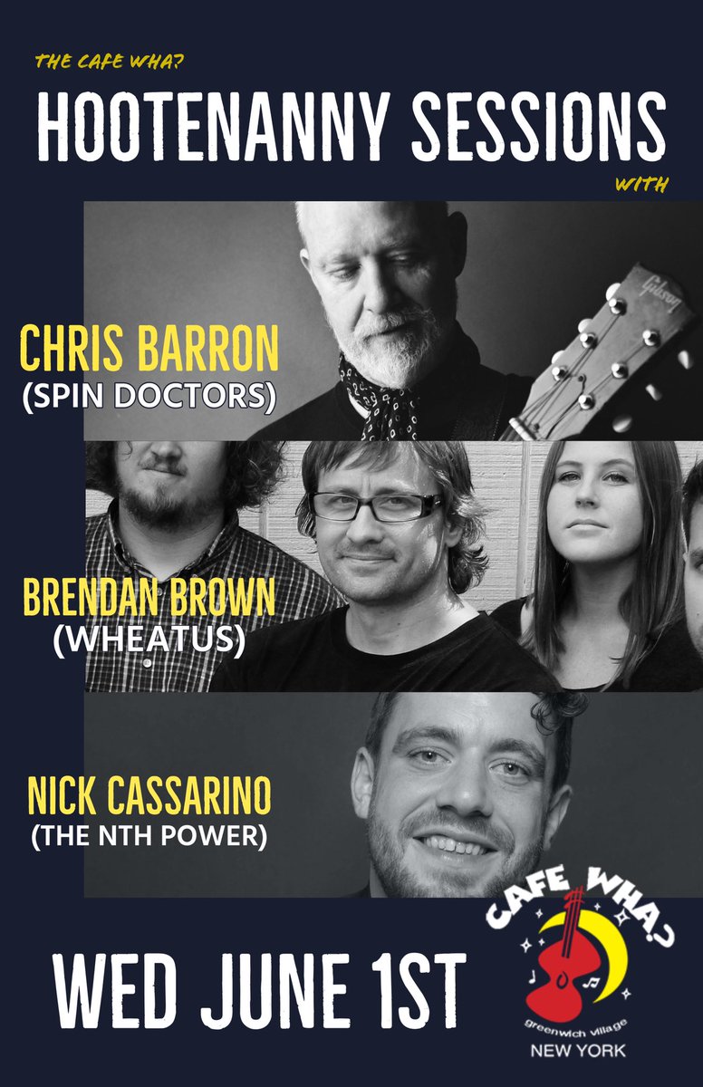 NYC. Just a reminder that I’m playing a solo acoustic set at <a href="/CafeWah/">The Wah</a> on Wednesday, June 1 with Brendan Brown and Nick Cassarino.
