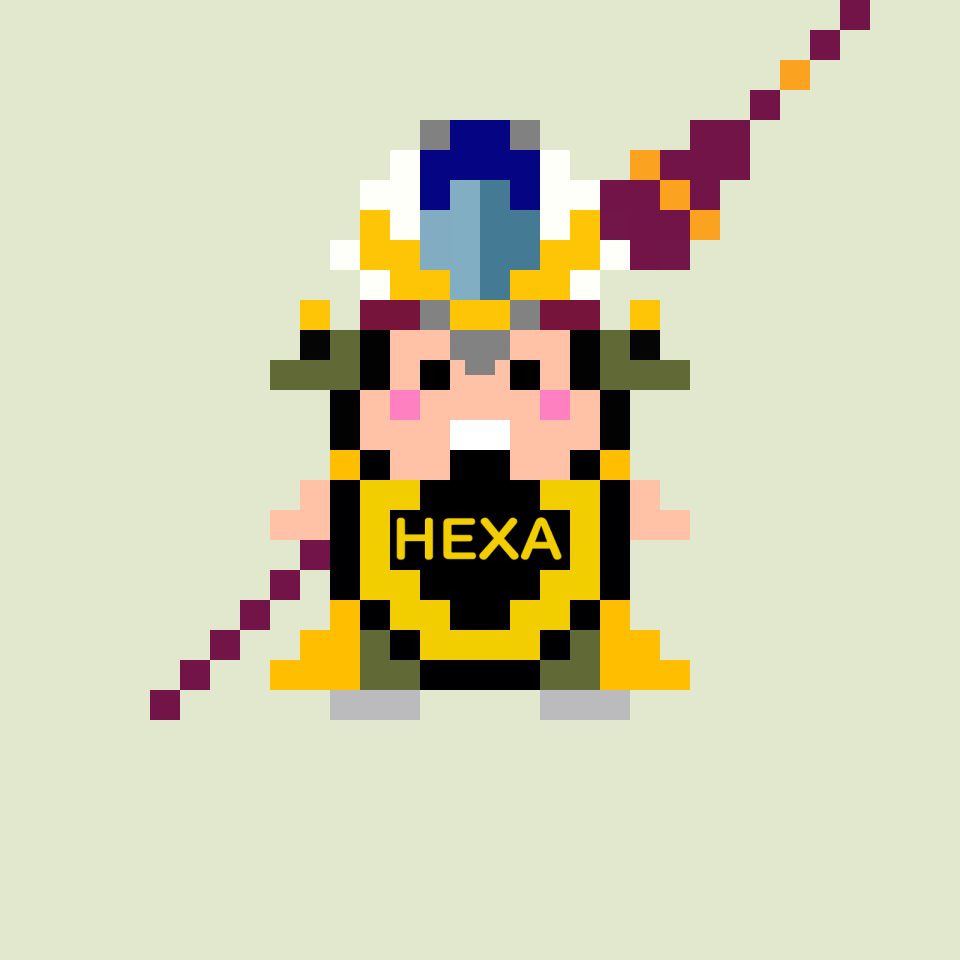 エヴァンゲリヲン５号機のファンアートだヘキ
著作権の関係で販売はしないヘキ

エヴァ制作会社の株式会社カラーさんもファンアートの公開は認めているヘキ
次がラスト、五号機を公開するヘキ

nft.hexanft.com/users/E1MAtseI…

<a href="/HEXANFT/">HEXA（ヘキサ）</a>
#HEXANFT 
#NFT