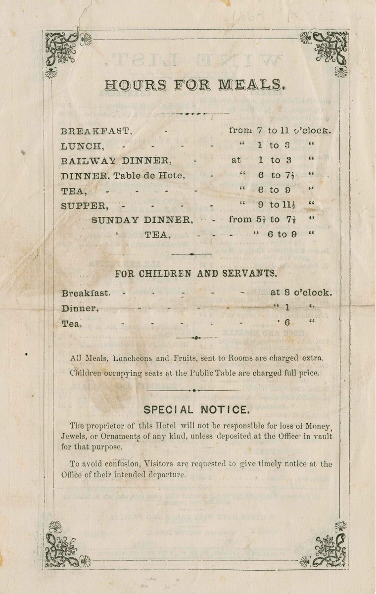 TorontoPast's tweet photo. The Rossin House Menu: 1869 - Toronto Public Library.
What would you choose for dinner ?
#toronto #torontopast #torontohistory #TOhistory #kingstw #yorkst https://t.co/r2Vg7aVCf5