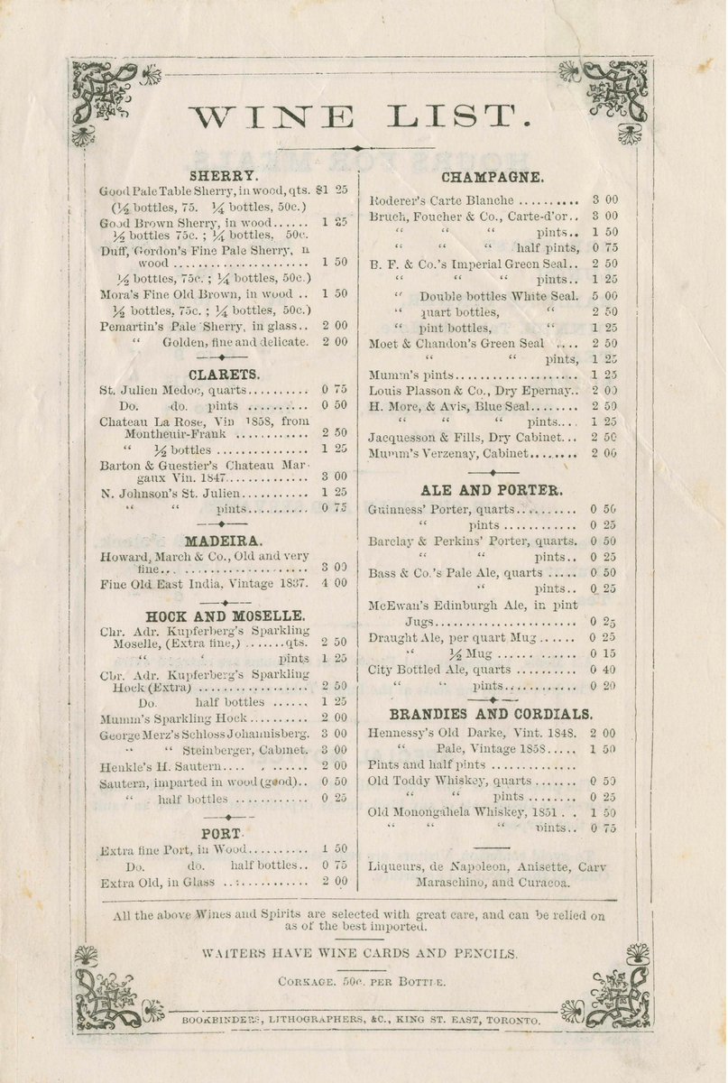 TorontoPast's tweet photo. The Rossin House Menu: 1869 - Toronto Public Library.
What would you choose for dinner ?
#toronto #torontopast #torontohistory #TOhistory #kingstw #yorkst https://t.co/r2Vg7aVCf5