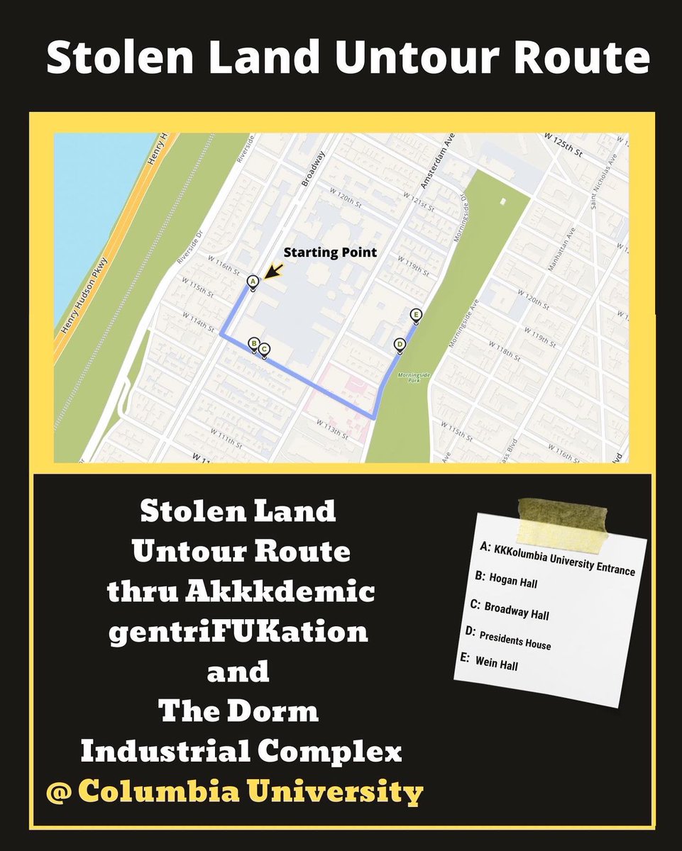 PovertySkola's tweet photo. Stolen land/Hoarded Resources UnTour’s akkkademik colonization& gentriFUKation -join us -lift up Houseless /poor Black/Indigenous selfDetermined solutions & #RadicalRedistribution #HomefulnessNOTHomelessness @TheUfad @ResourceGenNYC @poormagazine @IMIXWHATILIKE @CityLightsBooks https://t.co/5nQUMyfUu0