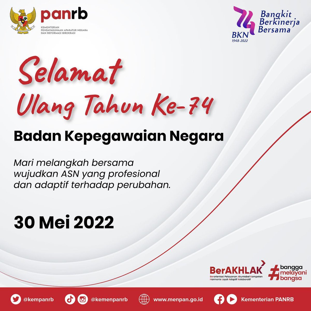 kominfodiy's tweet photo. Selamat Ulang Tahun ke-74 Badan Kepegawaian Negara

#panrb
#JogjaIstimewa
#KominfoDIY https://t.co/MUBz5AHSiw