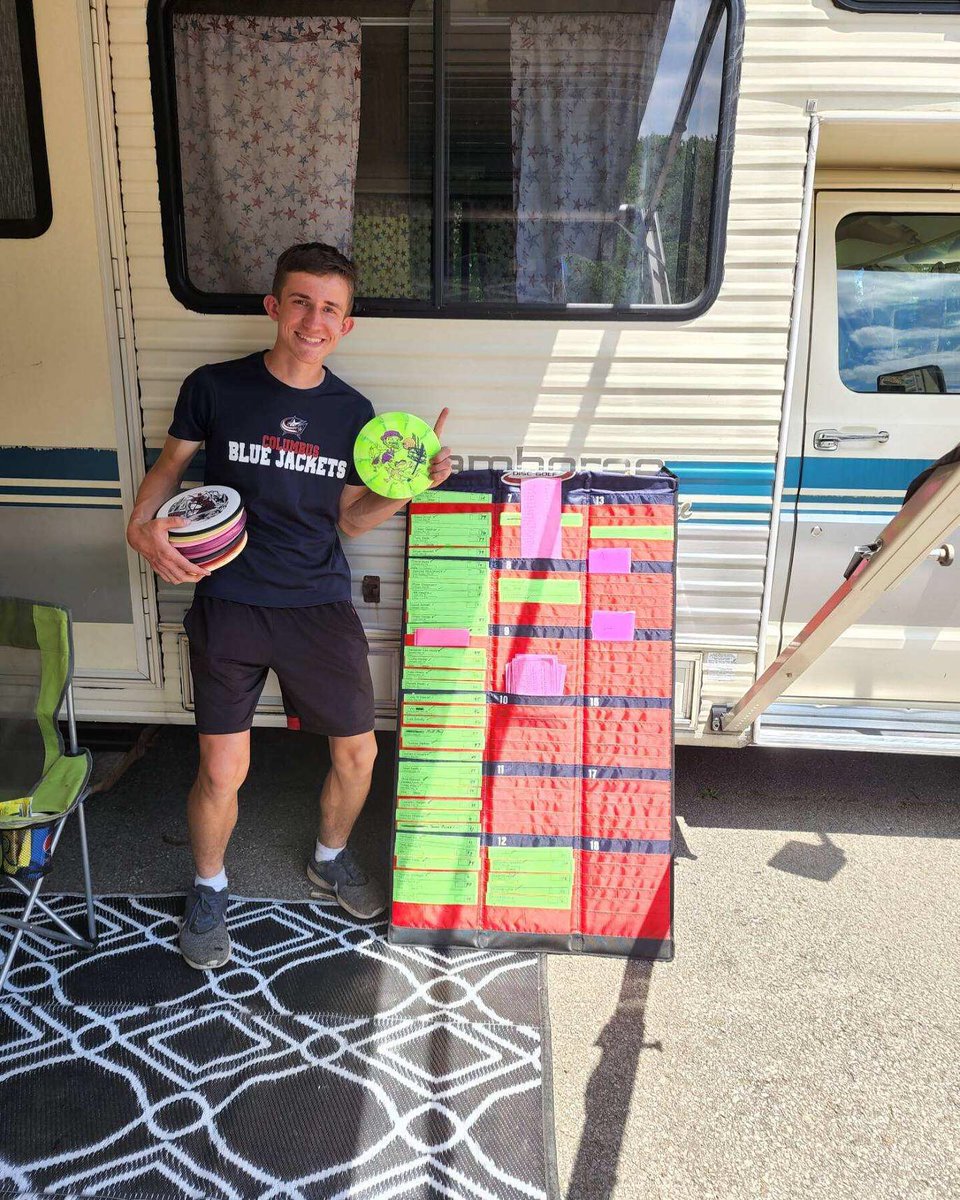 AceManMark's tweet photo. Won another tournament in Findley today! Placed first out of 48 competitors. Also took down the putting competition and ring of fire. 2nd pic shows the discs I won. Wanted to shout out Shawn Randall Jr. for running a great tournament today :). https://t.co/XSthAUTKHW