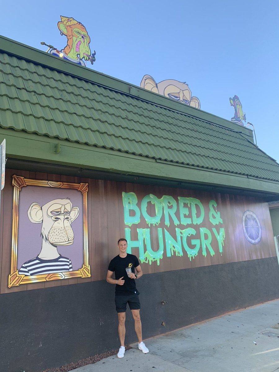 Came all the way from Germany to visit your restaurant <a href="/BoredNHngry/">Bored & Hungry</a> 
See you next year👌
<a href="/BoredApeYC/">Bored Ape Yacht Club 🍌</a>