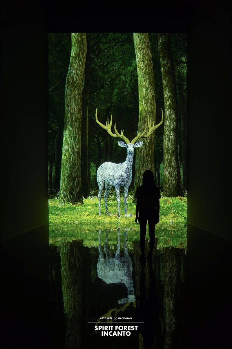 artenft_'s tweet photo. 8,800 interactions have been made with [SPIRIT FOREST] INCANTO so far. The Spirit is doing its magic in ARTE MUSEUM VALLEY in Gangneung, South Korea! 

Art by @artemeta_ x @Hackatao 
#nftart #Cryptoart https://t.co/Ul36wICFUw