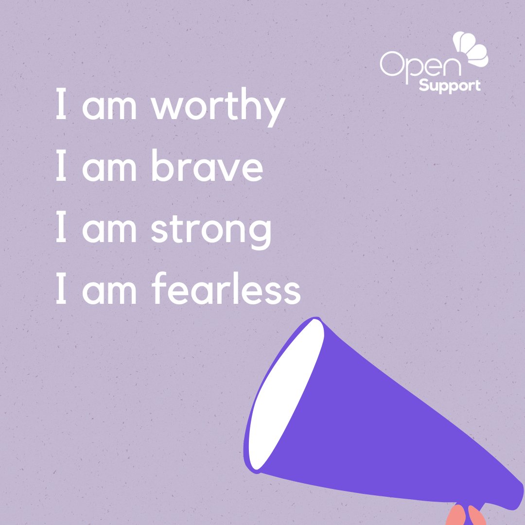OpenSupport_SVC's tweet image. Those with lived experience of violence and abuse often experience feelings of self-doubt and guilt but are in fact incredibly resilient and resourceful. Affirmations are a good way to reframe negative thoughts.