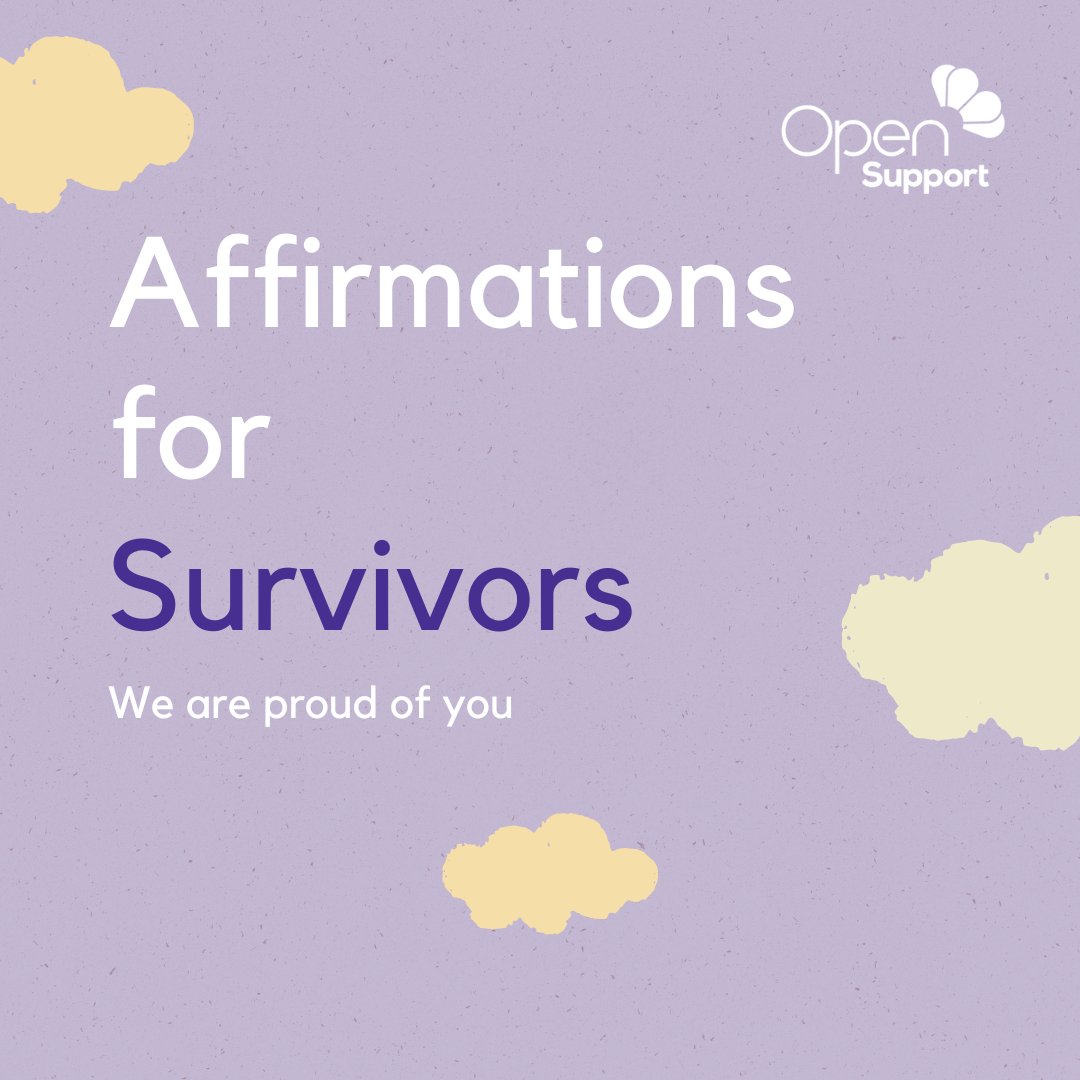 OpenSupport_SVC's tweet image. Those with lived experience of violence and abuse often experience feelings of self-doubt and guilt but are in fact incredibly resilient and resourceful. Affirmations are a good way to reframe negative thoughts.