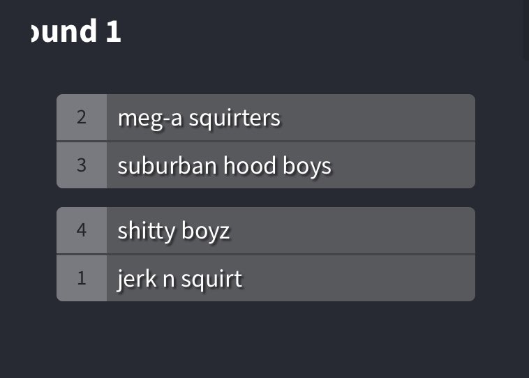 SEMI FINALS BRACKET🔥🔥🔥
