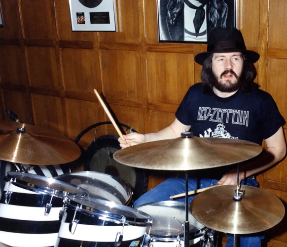 rocknrollgarag1's tweet photo. The legendary Led Zeppelin drummer John Bonham would celebrate his 74 birthday this May 31. He sadly left us back in 1980 at the age of 32. https://t.co/5UEOAViM2R
