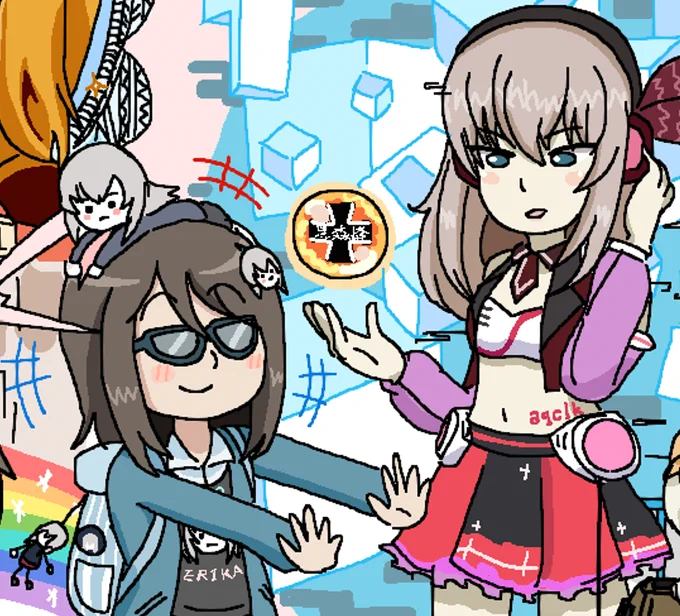 今月の顔。なかなかクールだぜ! ・ホシノ (ClipStudio &amp; Paint .net) ・月刊押田くん (ClipStudio &amp; Paint .net) ・謎の継続高校シリーズ (Azpainter) 