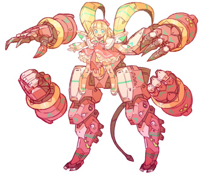 描きました
背中のユニットは作品内の登場キャラのローガンさんがモチーフ 